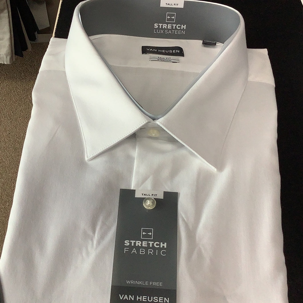 Van Heusen White Regular Fit Long Sleeve Dress Shirt