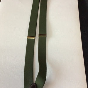 Olive Green Button Suspenders