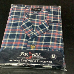 FoxFire Long Sleeve Sleepwear - Blue & Light Red Plaid