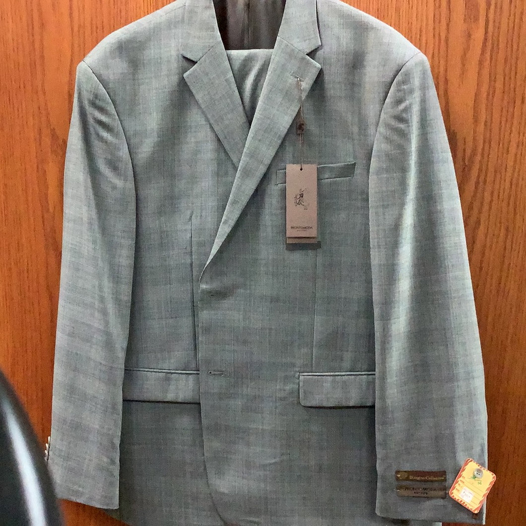 Prontomoda Grey Glen Plaid Reg Fit Suit