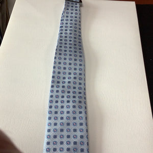 Zianetti Light Blue Pattern Silk Tie XLong