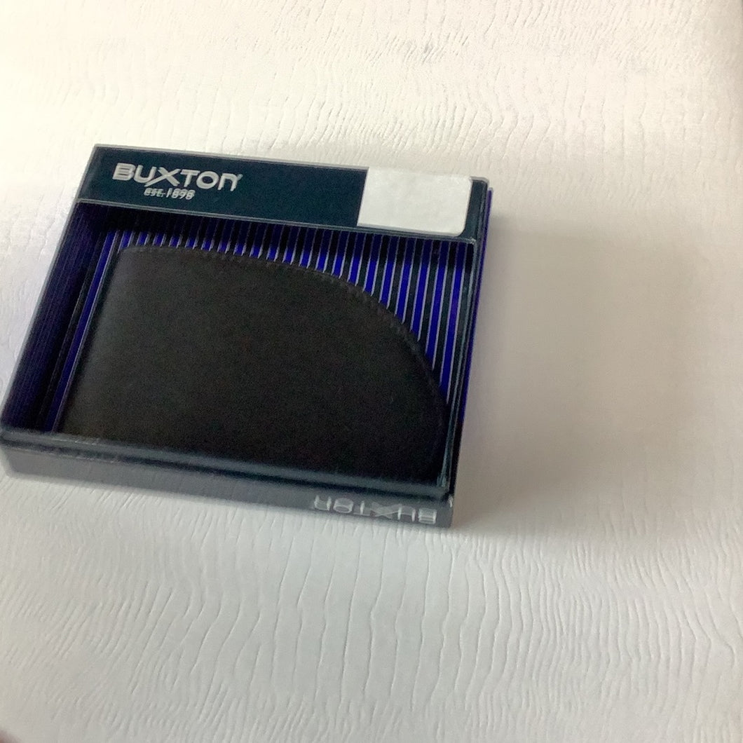 Buxton Black No Show Front Pocket Wallet