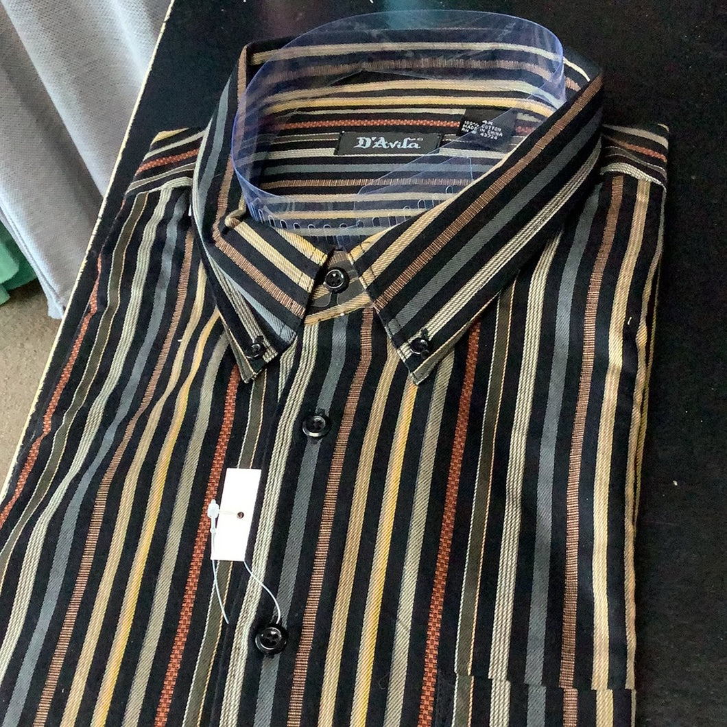 D’Avila Multi Stripe Long Sleeve Sport Shirt