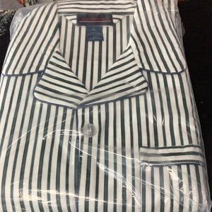 Pleetway Long Sleeve Sleepwear - Green Stripe