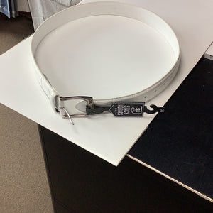 Stacy Adams White Leather Belt
