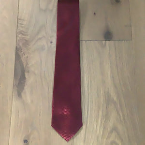 Big&Tall Red Neat Pattern Silk Tie