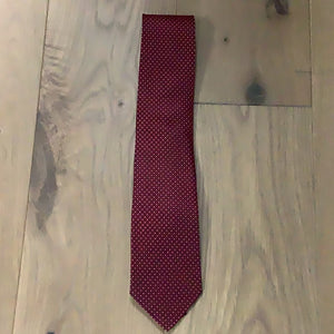 Red Neat Pattern Silk Tie