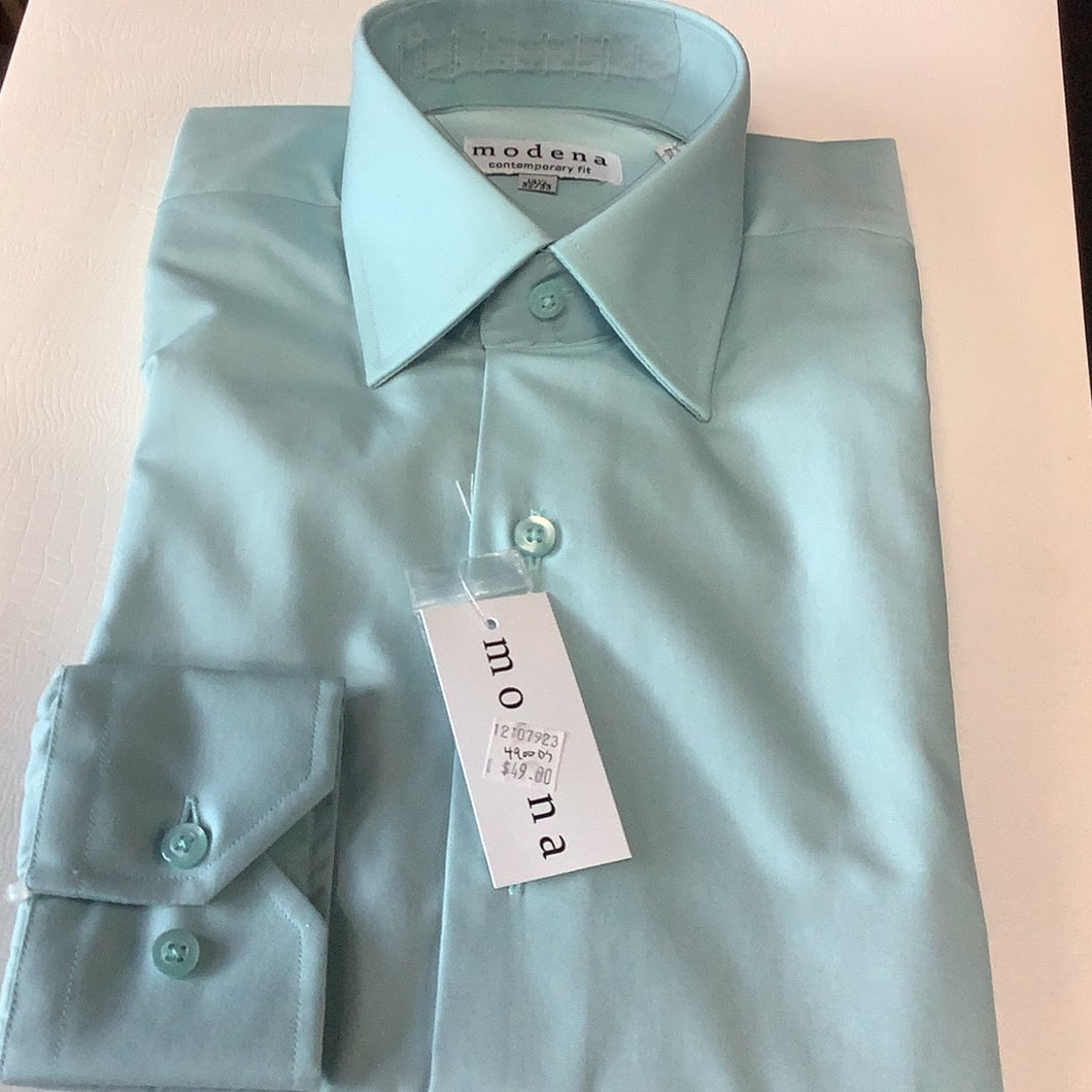 Modena Dress Shirt Seafoam Contemporary Fit – Johnson's Hub Kewanee Modena Dress Shirt Seafoam Contemporary Fit – Johnson's Hub Kewanee
