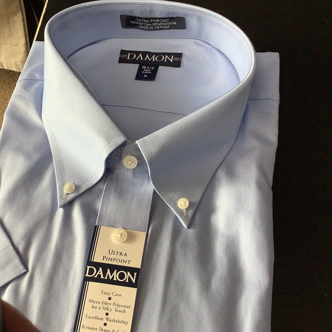 Damon Short Sleeve Dress Shirt Blue