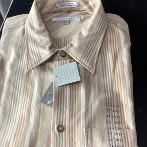Geoffrey Beene Tan Long Sleeve Sport Shirt
