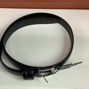 Frederico Leone Black Leather Belt