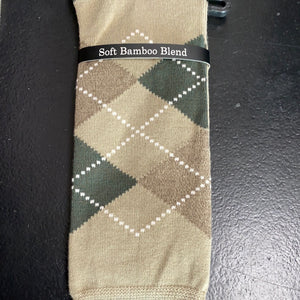 Carlotti Khaki Argyle Sock