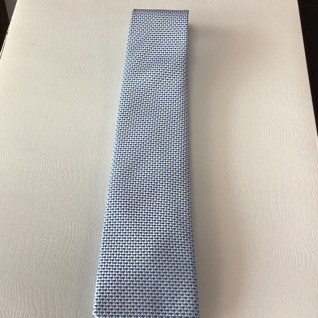 Zianetti Blue Tan Neat Silk Tie