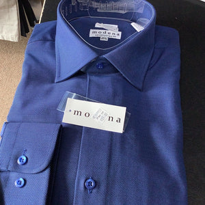 Modena French Blue Long Sleeve Dress Shirt