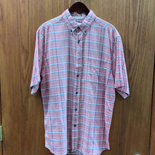 Load image into Gallery viewer, Basic Options Pink Plaid Short Sleeve Sport Shirt
