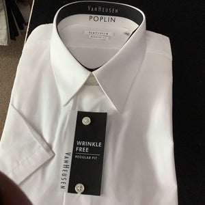 Van Heusen Short Sleeve Dress Shirt White