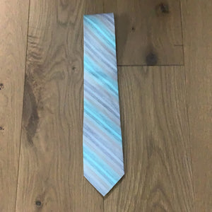 Mint Green Tan Stripe Tie