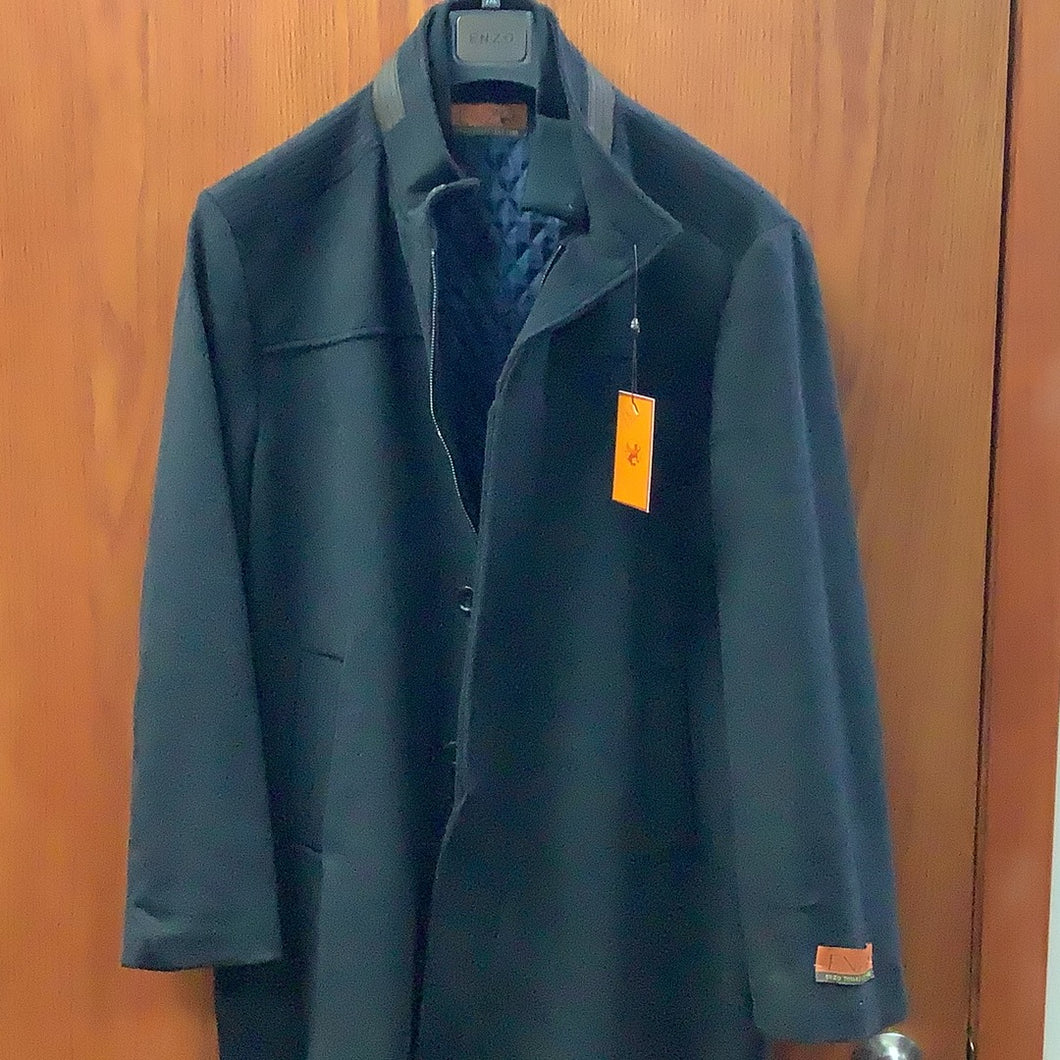 Enzo Charcoal Grey Wool Outer Jacket