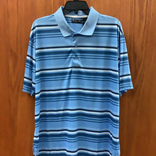 Load image into Gallery viewer, Palmland Collection Blue Stripe Polo
