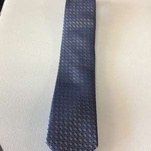 Bruno Marchesi Blue Grey Squares Silk Tie