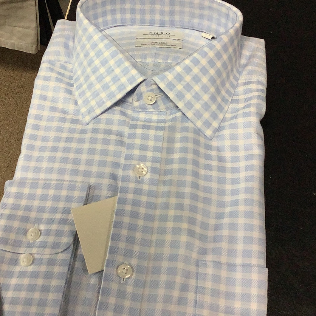 enro dress shirts Enro Non Iron Blue Dress Shirt – Johnson's Hub Kewanee