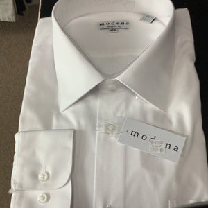 Modena White Dress Shirt Contemporary Fit