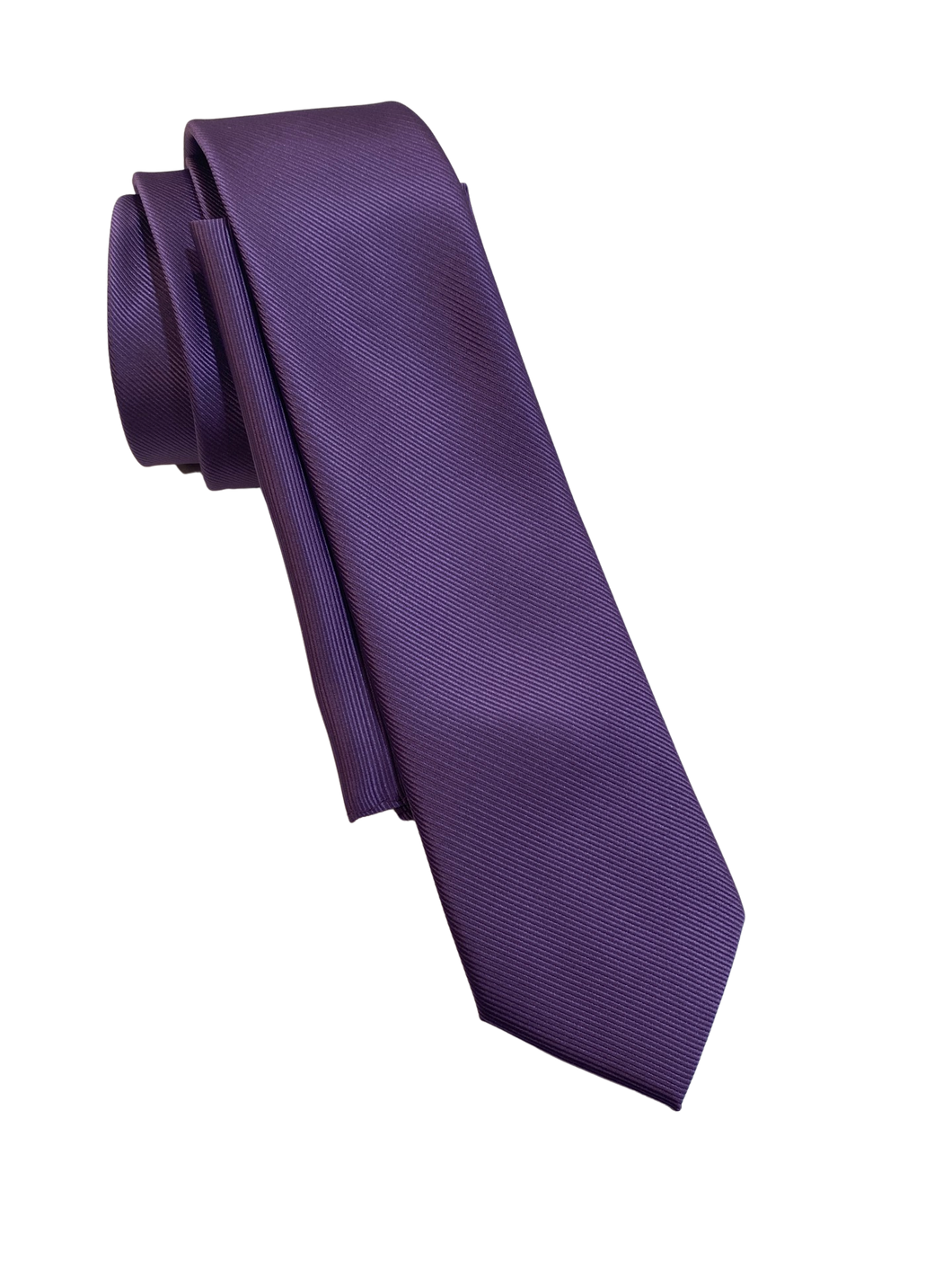 FX Fusion Purple File Stripe Skinny Tie