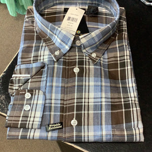 Big & Tall - Cotton Traders Mocha Long Sleeve Sport Shirt